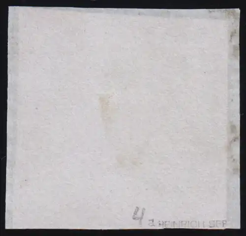 Württemberg 4a Ziffer breitrandig, Briefstück 1854, tief geprüft Heinrich BPP