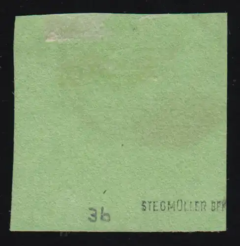 Baden 3b Ziffer 6 Kr., Fünfring-O 79, angeschnitten höher geprüft Stegmüller BPP