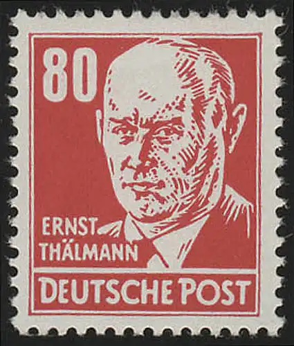 340v XI Ernst Thälmann 80 Pf rot Wz.2 XI **