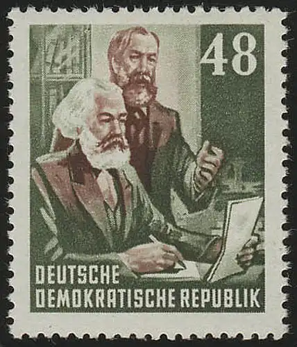 351 YI Karl Marx 48 Pf Wz.2 Yl ** testé