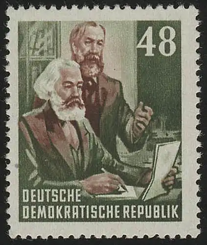 351 YII Karl Marx 48 Pf Wz.2 YII ** postfrisch