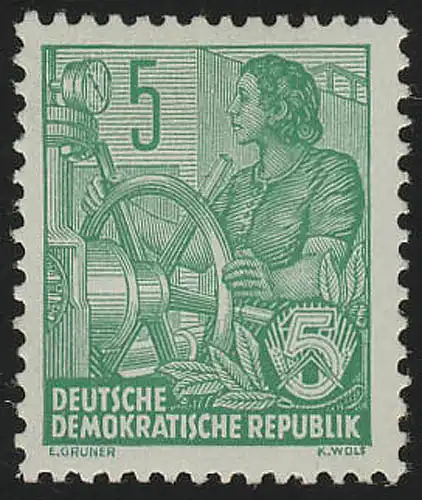 406x XI Fünfjahrplan 5 Pf Wz.2 XI **