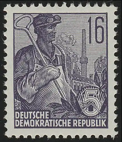 412x XI Fünfjahrplan 16 Pf Wz.2 XI **