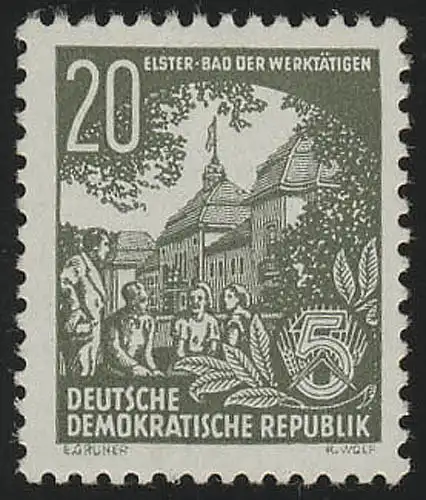 413x XI Fünfjahrplan 20 Pf Wz.2 XI ** geprüft