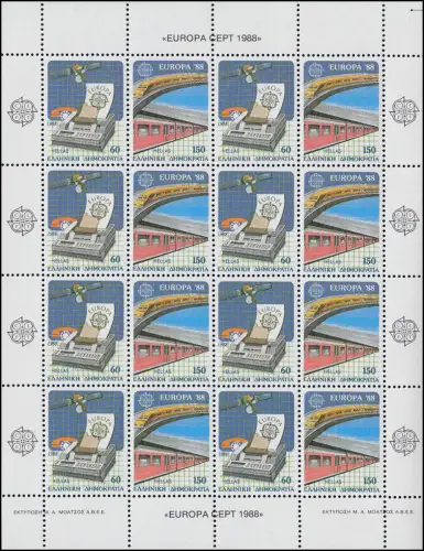 1685-1686 Europa / CEPT 1988 - Zusammendruck-Bogen, postfrisch **