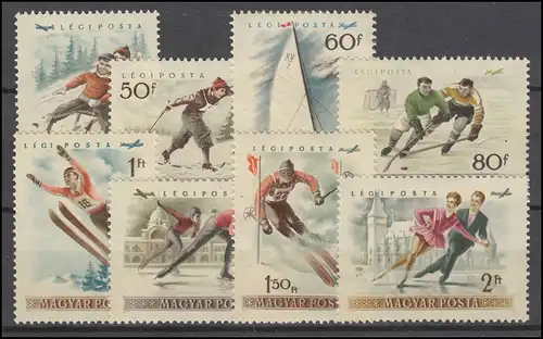 Ungarn: 1409-1416 Wintersport-Europameisterschaften 1955, Satz postfrisch **