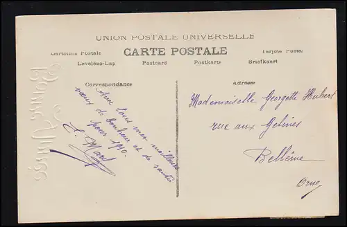 AK animal Nouvel An: chantant et jouant avec des moutons, marqué