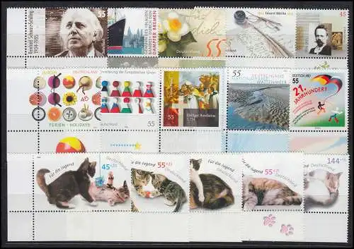 2374-2433 Bund-Jahrgang 2004 Ecken unten links, komplett **