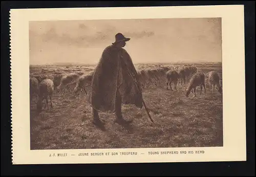 AK animal Millet: Le berger jeune avec son troupeau, inutilisé