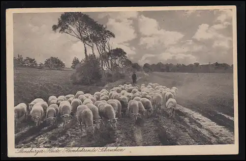 Animaux-AK Lüneburger Heide: Retour des bijoux, LÜNEBURG 21.3.1947