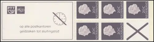 Carnet de marque 6y Reine Juliane 1968, PTT et service postal, ** frais de port