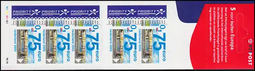 Carnet de marque PB 79 Introduction en euros 2002 avec 5x 1979 autocollant, **