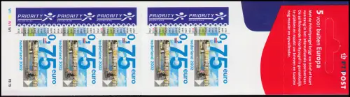 Markenheftchen PB 79 Euro-Einführung 2002 mit 5x 1979 selbstklebend, **