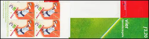 Carnet de marque PB 52 L'alliance royale de tennis 1999 avec 4x1708 Richard Krajicek, **