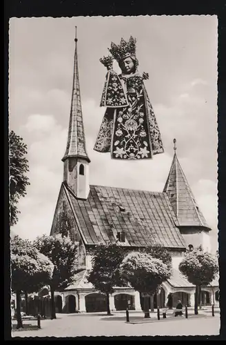 AK Sanctuaire Alötting chapelle de grâce et Madonna avec enfant, SSt 1954 correspondant