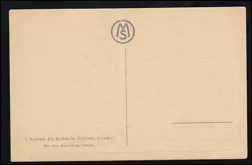 AK Raffael: Madonna Sixtine dans la galerie de tableaux Dresde, non utilisée