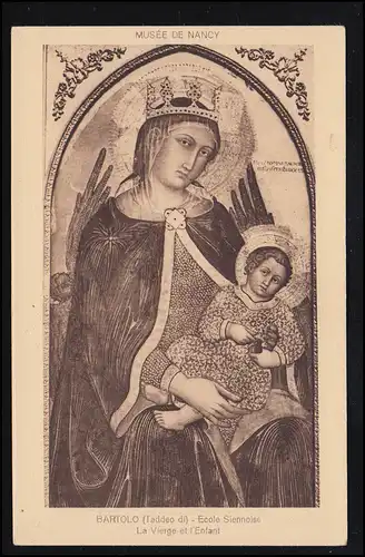 AK Bartolo: Madonna avec l'enfant du Christ dans le musée de Nancy, inutilisé