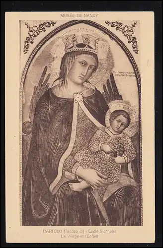 AK Bartolo: Madonna mit Christuskind im Museum von Nancy, ungebraucht