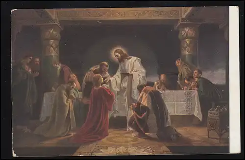 AK Gebhard Fugel: La Sainte Cène, Poste de Champ MUNICE 2.6.1917