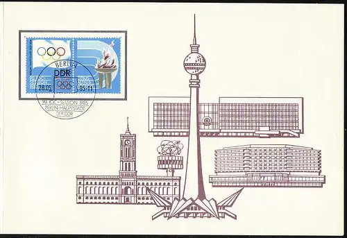 2949 IOC-Session 1985, amtliches ETB 1/85