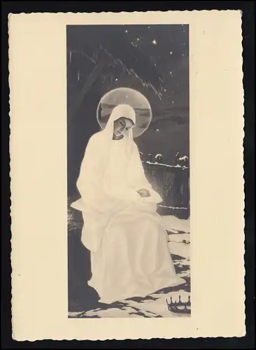 AK Carl Gehl: Idylle d'hiver avec Madonna en blanc avec Christkind, ZÜRICH 9.5.1934