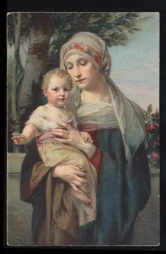 AK Martin Feuerstein: Mater Amabilis - Madonna mit Kind auf dem Arm, ungebraucht