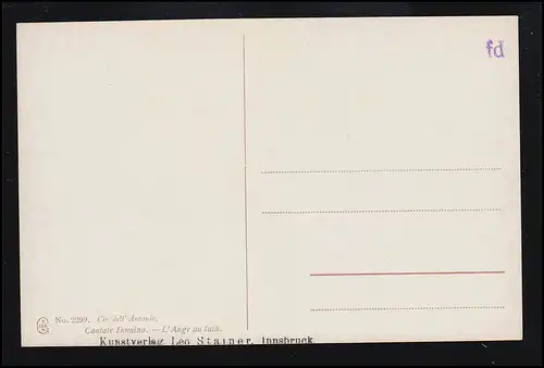 AK Cantate Domino - L'ange avec le son, inutilisé