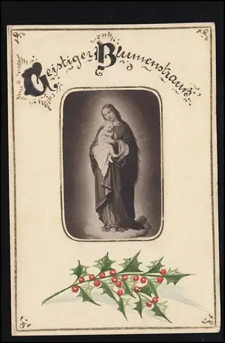 AK bouquet spirituel: Marie avec enfant, inutilisé