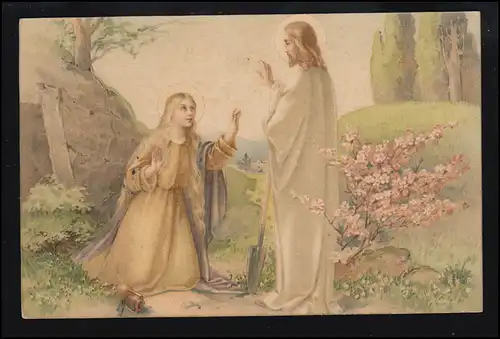 AK Ostern: Christus segnet einen Jünger, HEIMERTINGEN 25.3.1910