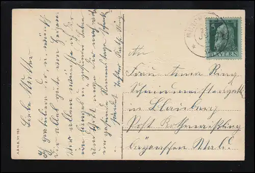 AK Sainte Anna et fille prière, MUNICH 24.7.1912