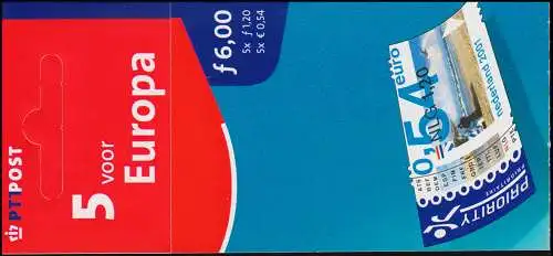 Carnet de marque PB 69 Introduction en euros avec 5x 1902 autocollant, **