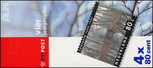 Markenheftchen 52 Die vier Jahreszeiten 1999 - Winter Sonsbeek PB 53d, **