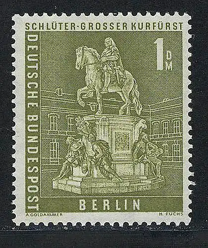 153 Berliner Stadtbilder Reiterstandbild 1 DM ** postfrisch