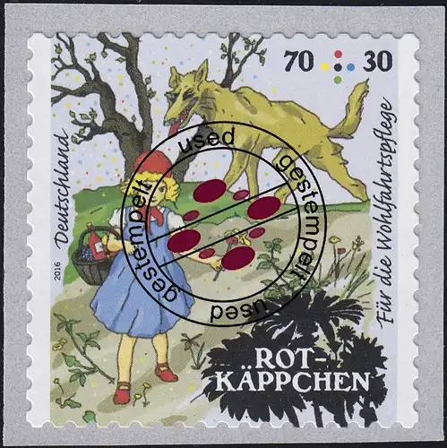 3215 Wofa Grimms - Carapace rouge autocollante, tamponnée O