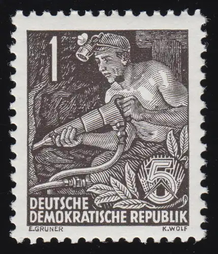 405x XII Fünfjahrplan 1 Pf Wz.2 XII **