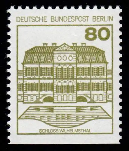 674D Châteaux et château ci-dessous 80 Pf Wilhelmsthal en MH **