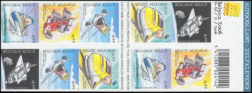 Livret de la Belgique 3421-3425 Exposition BELGICA'06 autocollant **
