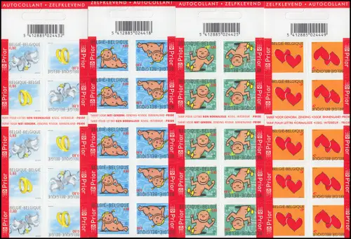 Carnets de marques de Belgique 3449-3453 Marques d'enregistrement 2005, 4 MH autocollants, set **