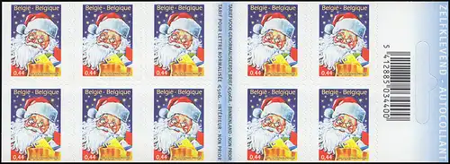 Belgien-Markenheftchen 3515 Weihnachten 2005, selbstklebend **