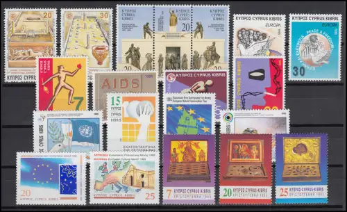849-872 Zypern (griechisch) Jahrgang 1995 - ohne Block 18, postfrisch