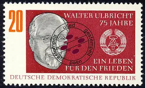 1383 Walter Ulbricht 20 Pf O