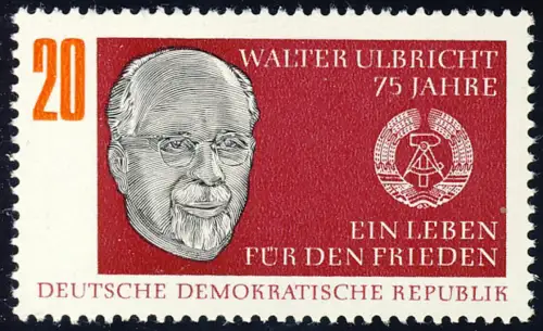 1383 Walter Ulbricht 20 Pf ** post-fraîchissement