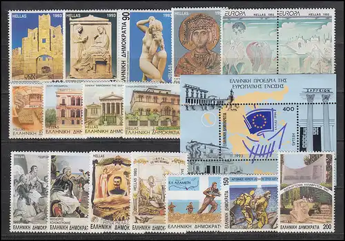 1825-1842 Grèce-Ange 1993 complet, frais de port