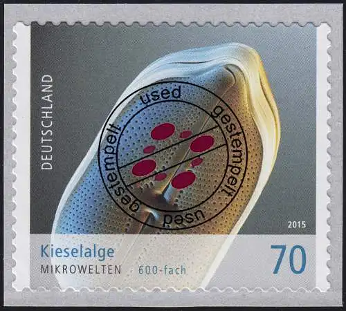 3205 Mikrowelten - Kieselalge, selbstklebend O gestempelt
