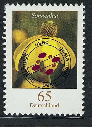 2524 Blumen 65 C Sonnenhut, gestempelt O