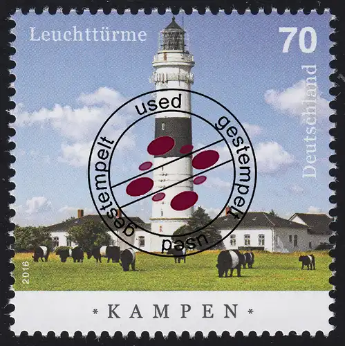 3253 Leuchtturm Kampen, O gestempelt