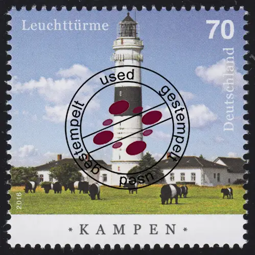 3253 Leuchtturm Kampen, gestempelt O