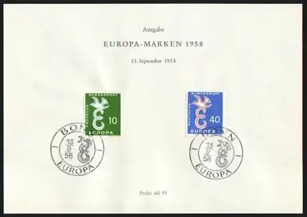 295-296 - Précurseurs de la BET: Confédération de l'Europe 1958