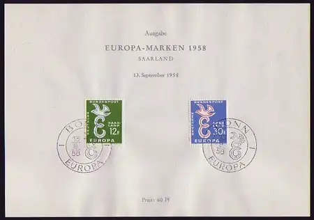 439-440 - Précurseur ETB Sarre Europe 1958