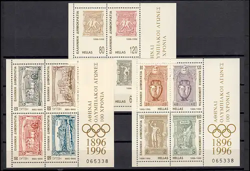 1896-1932 Griechenland-Jahrgang 1996 komplett, postfrisch